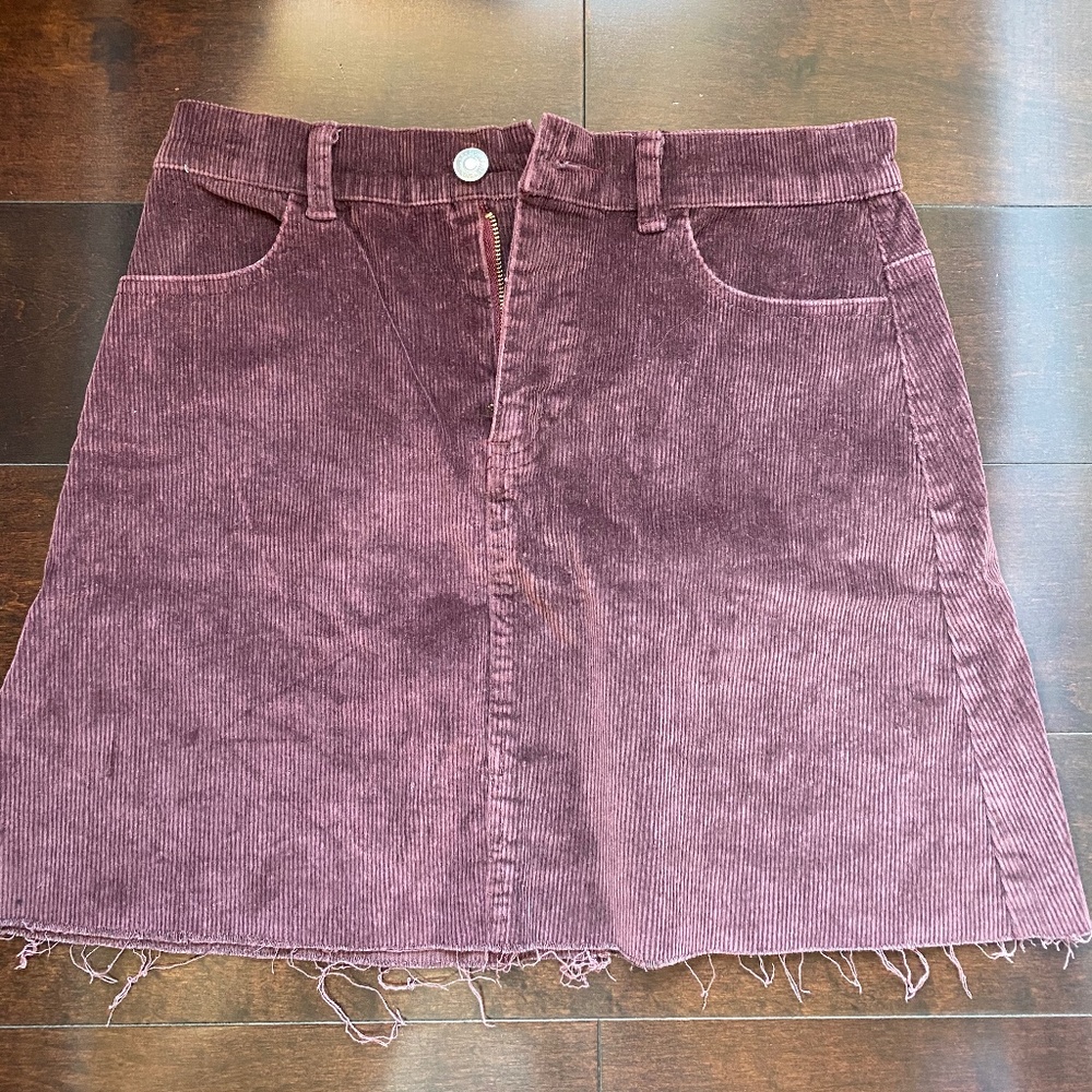Signature 8 Maroon Corduroy Skirt